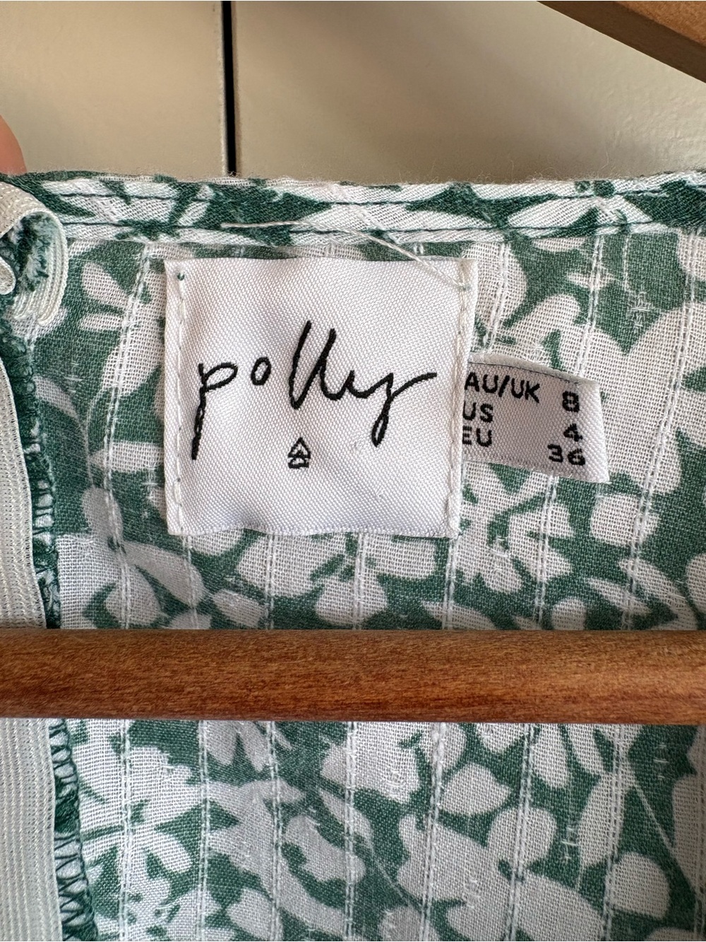 Princess Polly Green Nimmo Floral Ruffle V Neck Mini Faux Wrap Dress size 4 - Picture 4 of 12